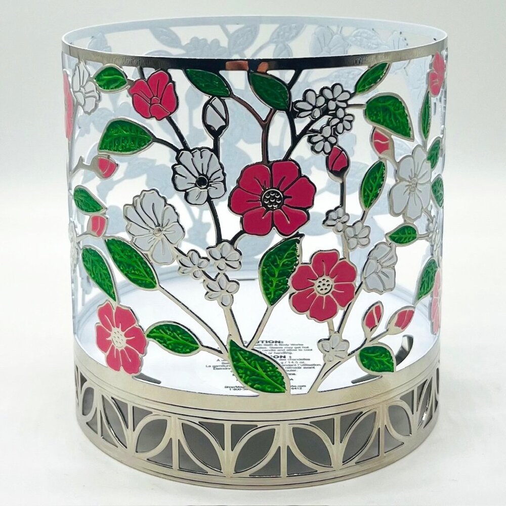 BBW 3-Wick Floral Candleholder